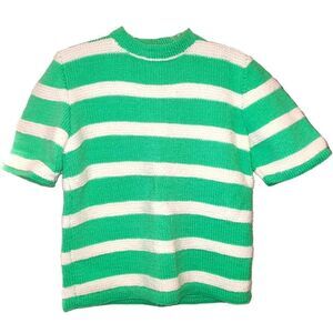 Vintage Spring Stripe Colorblock Sweater